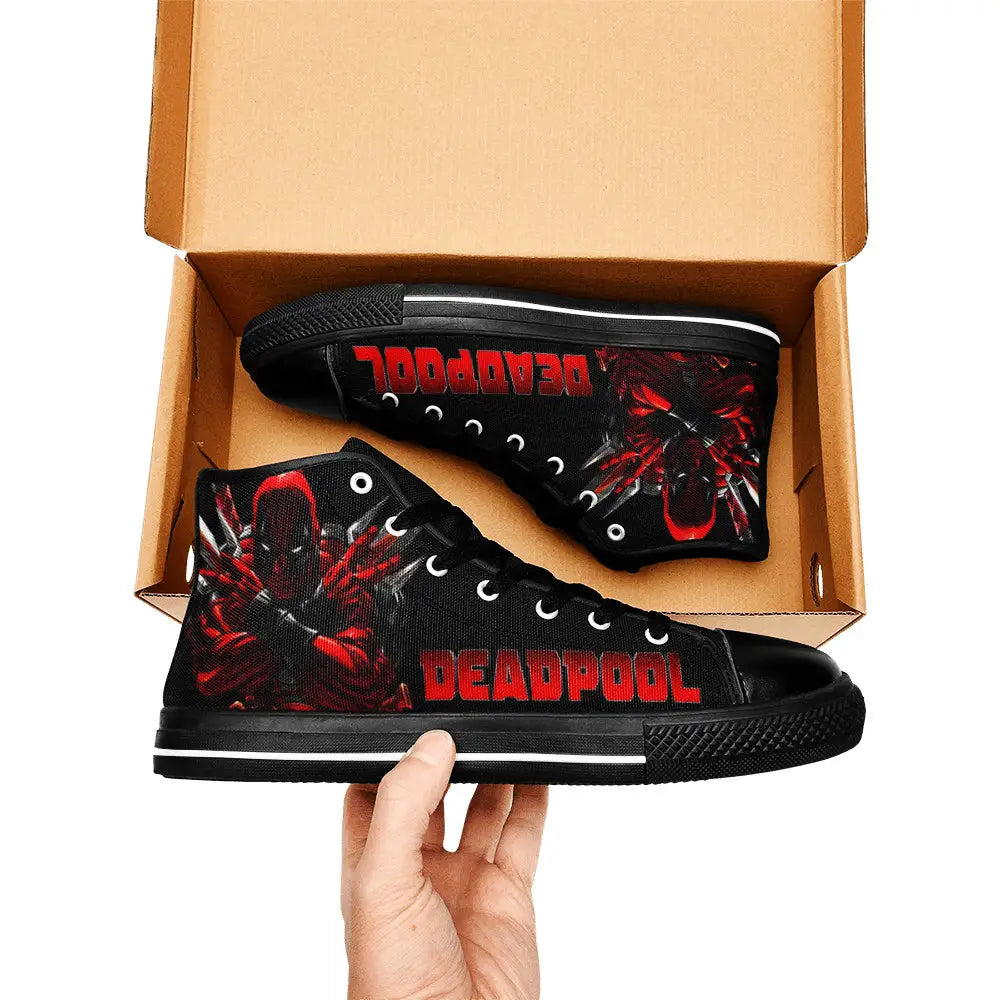 Deadpool Superhero Marvel Comics Custom High Top Sneakers Shoes