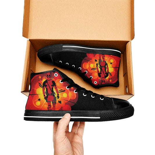 Deadpool Superhero Marvel Comics Custom High Top Sneakers Shoes