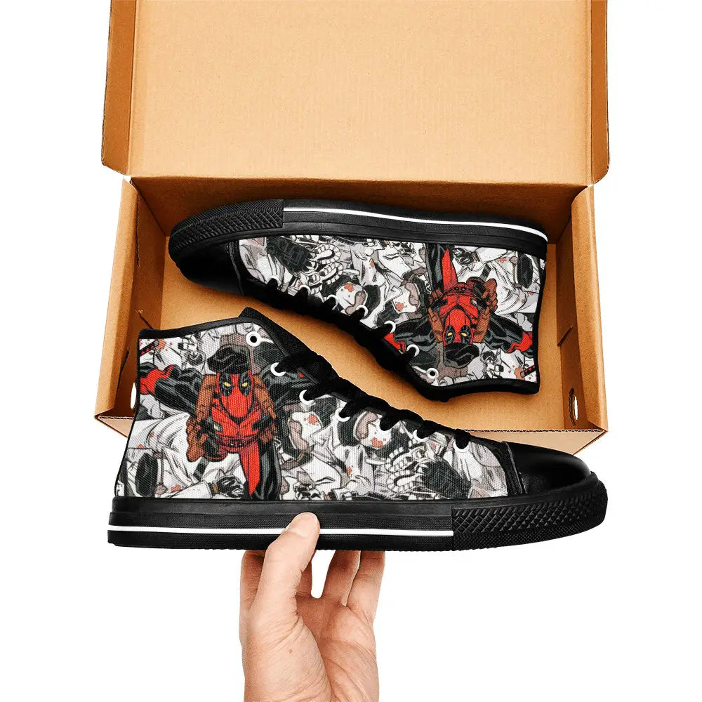 Deadpool Superhero Marvel Comics Custom High Top Sneakers Shoes