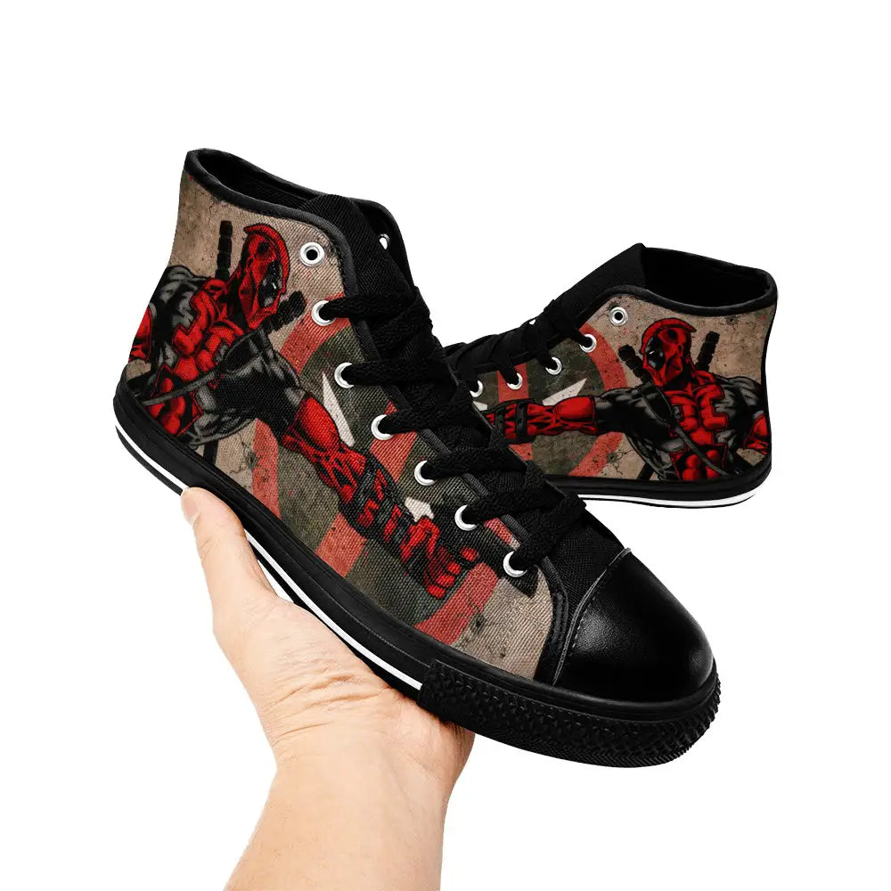 Deadpool Superhero Marvel Comics Custom High Top Sneakers Shoes