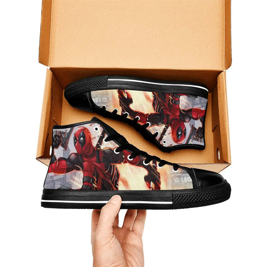 Deadpool Superhero Marvel Comics Custom High Top Sneakers Shoes