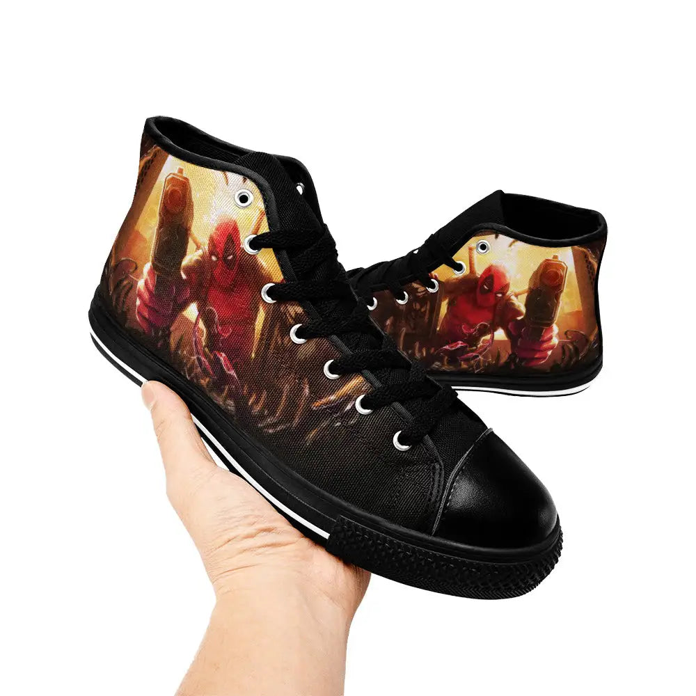 Deadpool Superhero Marvel Comics Custom High Top Sneakers Shoes