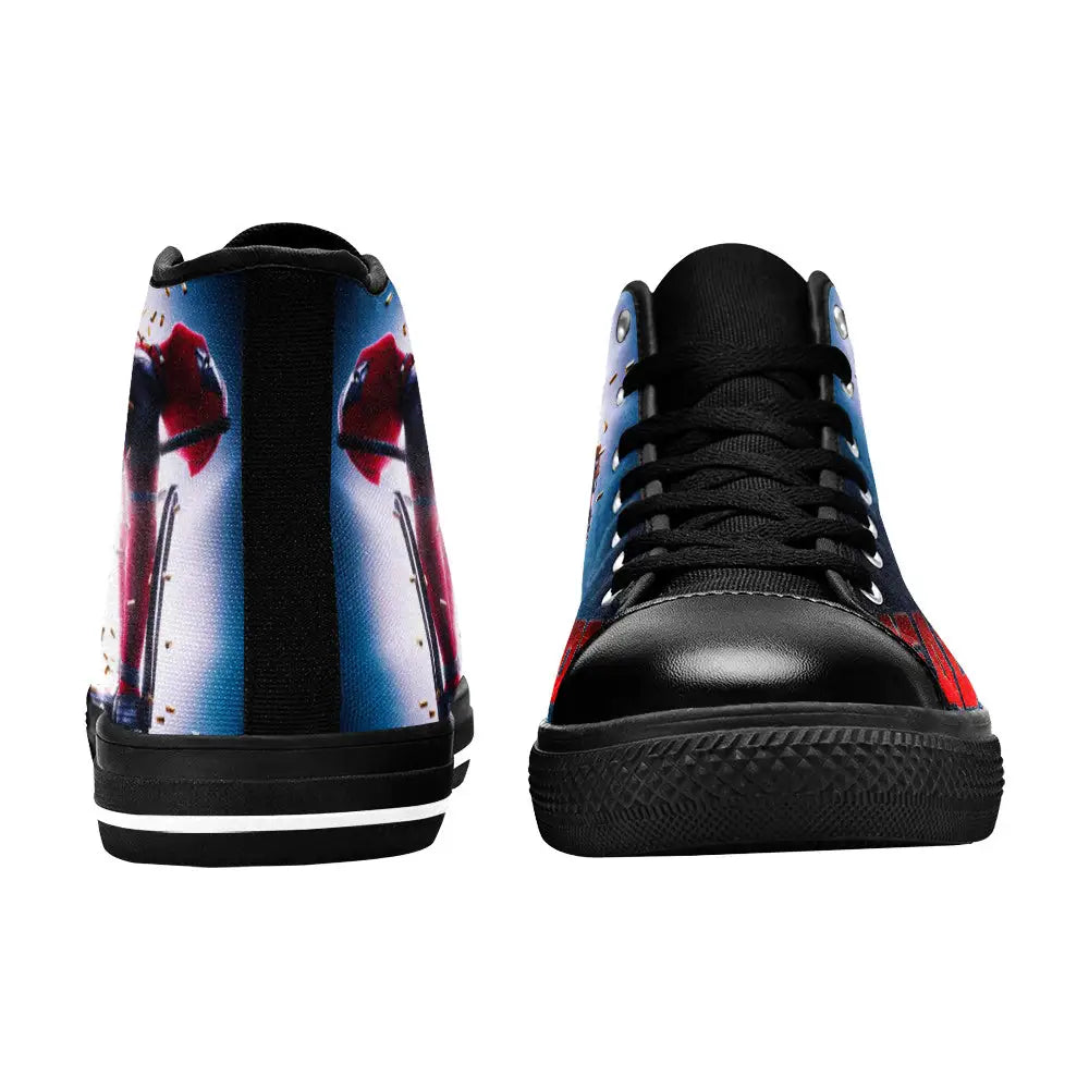 Deadpool Superhero Marvel Comics Custom High Top Sneakers Shoes