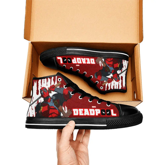 Deadpool Superhero Marvel Comics Custom High Top Sneakers Shoes