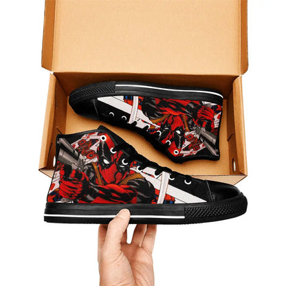 Deadpool Superhero Marvel Comics Custom High Top Sneakers Shoes