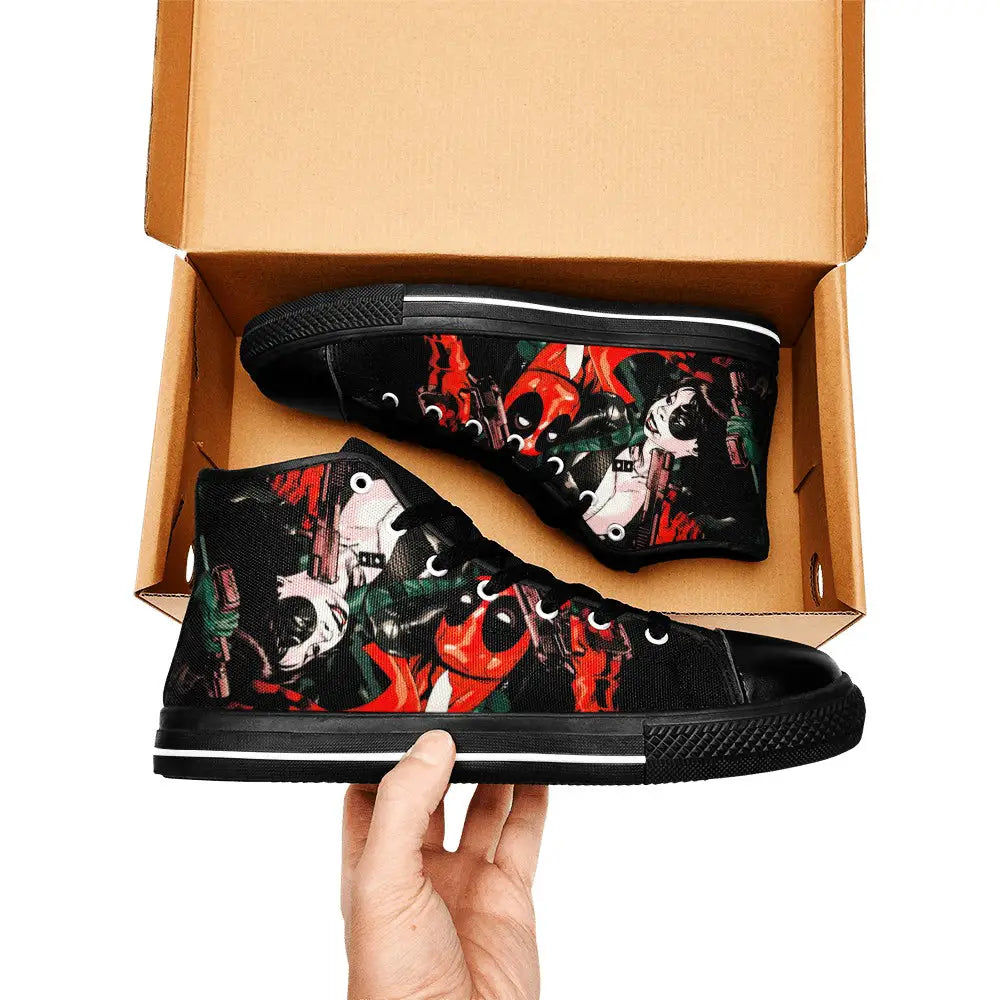 Deadpool Superhero Marvel Comics Custom High Top Sneakers Shoes