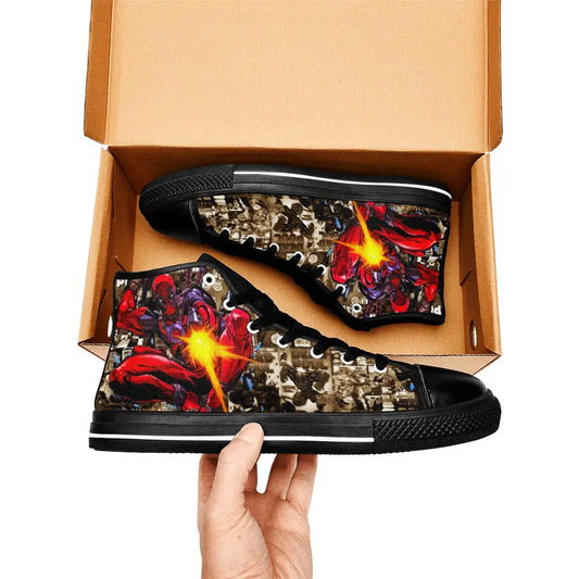 Deadpool Superhero Marvel Comics Custom High Top Sneakers Shoes