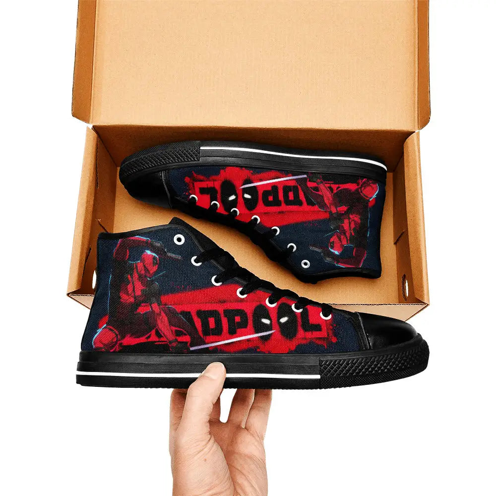 Deadpool Superhero Marvel Comics Custom High Top Sneakers Shoes