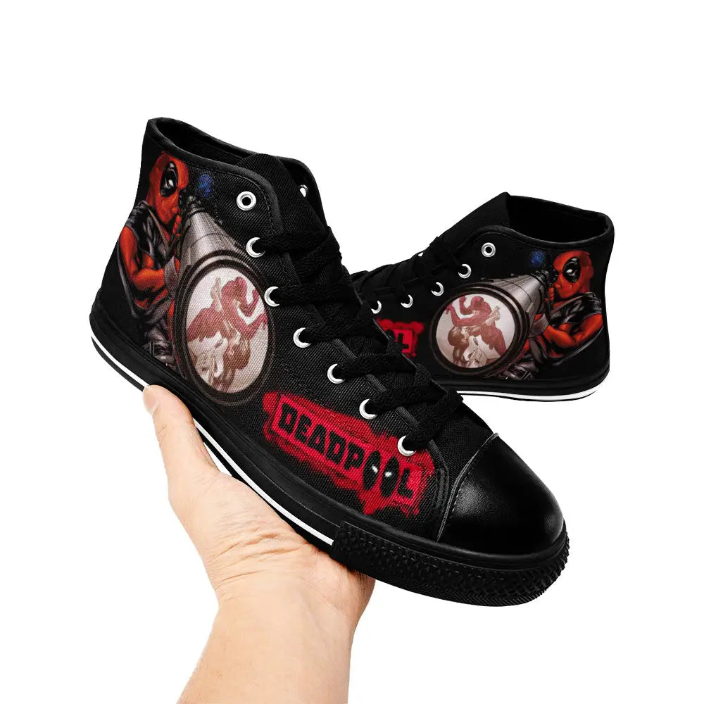 Deadpool Superhero Marvel Comics Custom High Top Sneakers Shoes