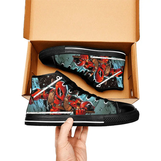 Deadpool Superhero Marvel Comics Custom High Top Sneakers Shoes