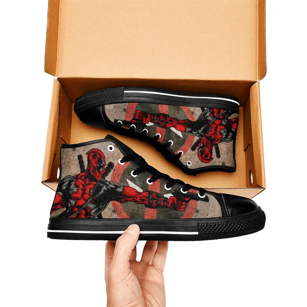 Deadpool Superhero Marvel Comics Custom High Top Sneakers Shoes