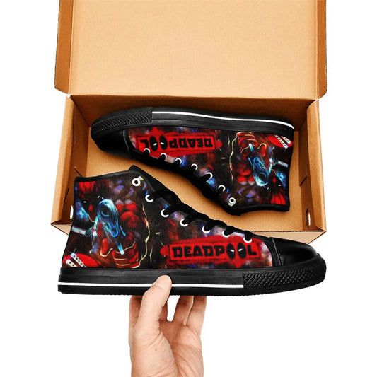 Deadpool Superhero Marvel Comics Custom High Top Sneakers Shoes