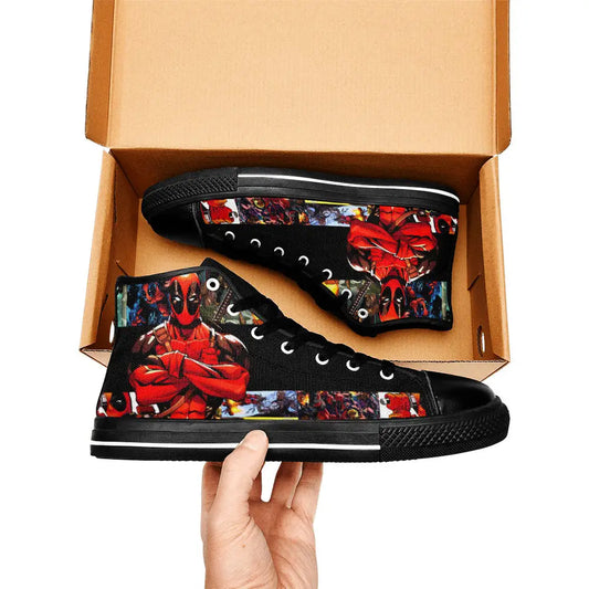 Deadpool Superhero Marvel Comics Custom High Top Sneakers Shoes