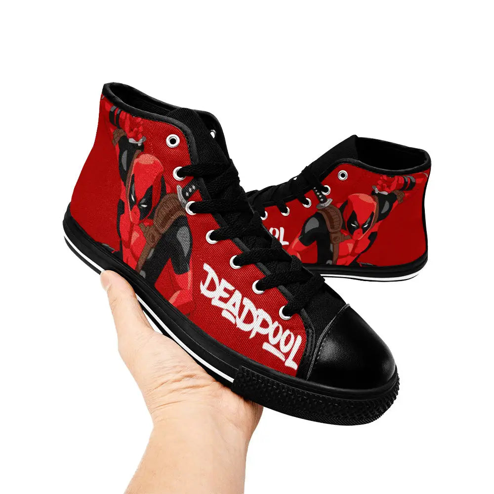 Deadpool Superhero Marvel Comics Custom High Top Sneakers Shoes