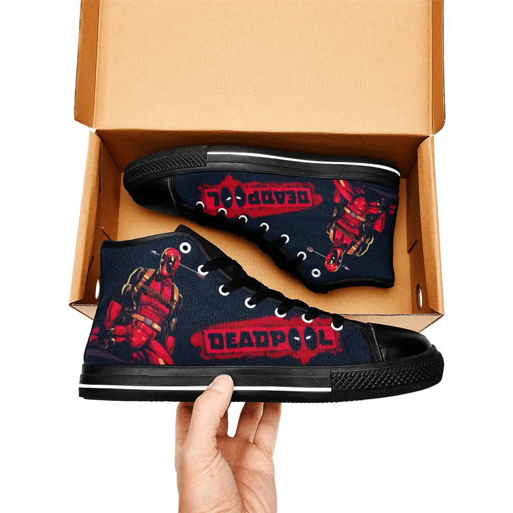 Deadpool Superhero Marvel Comics Custom High Top Sneakers Shoes