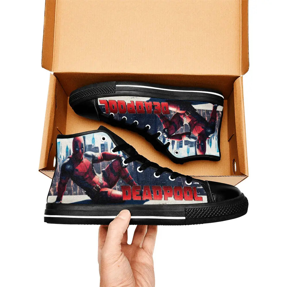 Deadpool Superhero Marvel Comics Custom High Top Sneakers Shoes