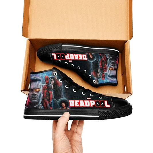 Deadpool Superhero Marvel Comics Custom High Top Sneakers Shoes