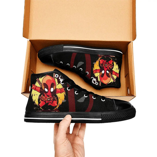 Deadpool Superhero Marvel Comics Custom High Top Sneakers Shoes