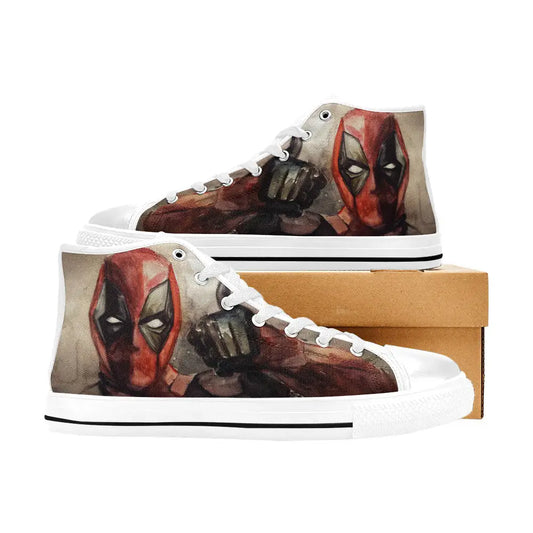 Deadpool Superhero Marvel Comics Custom High Top Sneakers Shoes