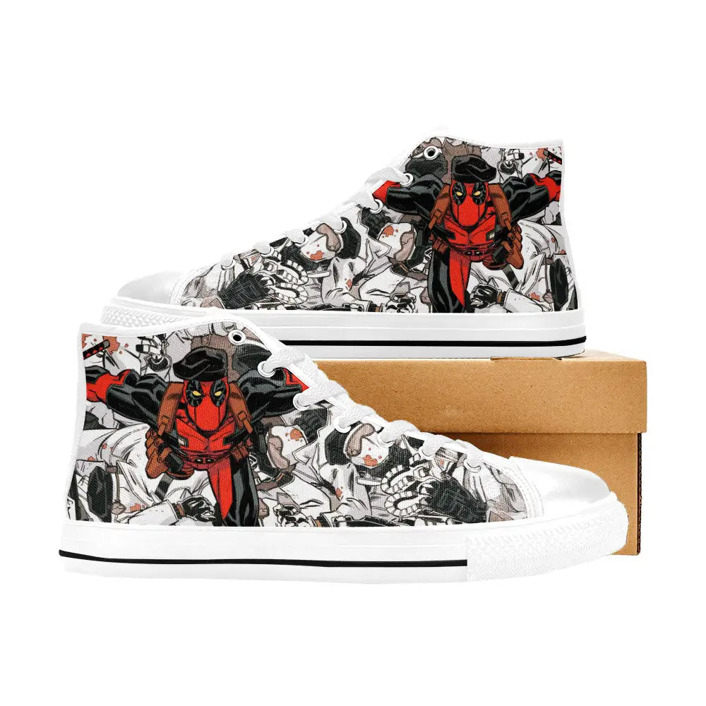 Deadpool Superhero Marvel Comics Custom High Top Sneakers Shoes