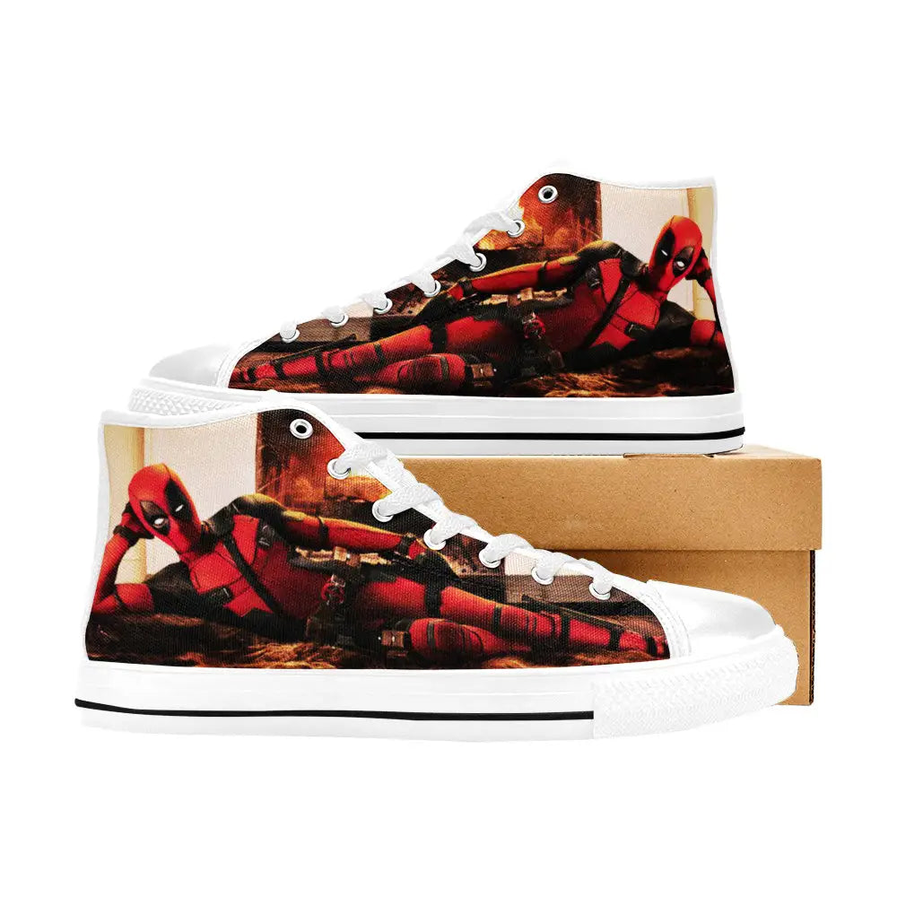 Deadpool Superhero Marvel Comics Custom High Top Sneakers Shoes