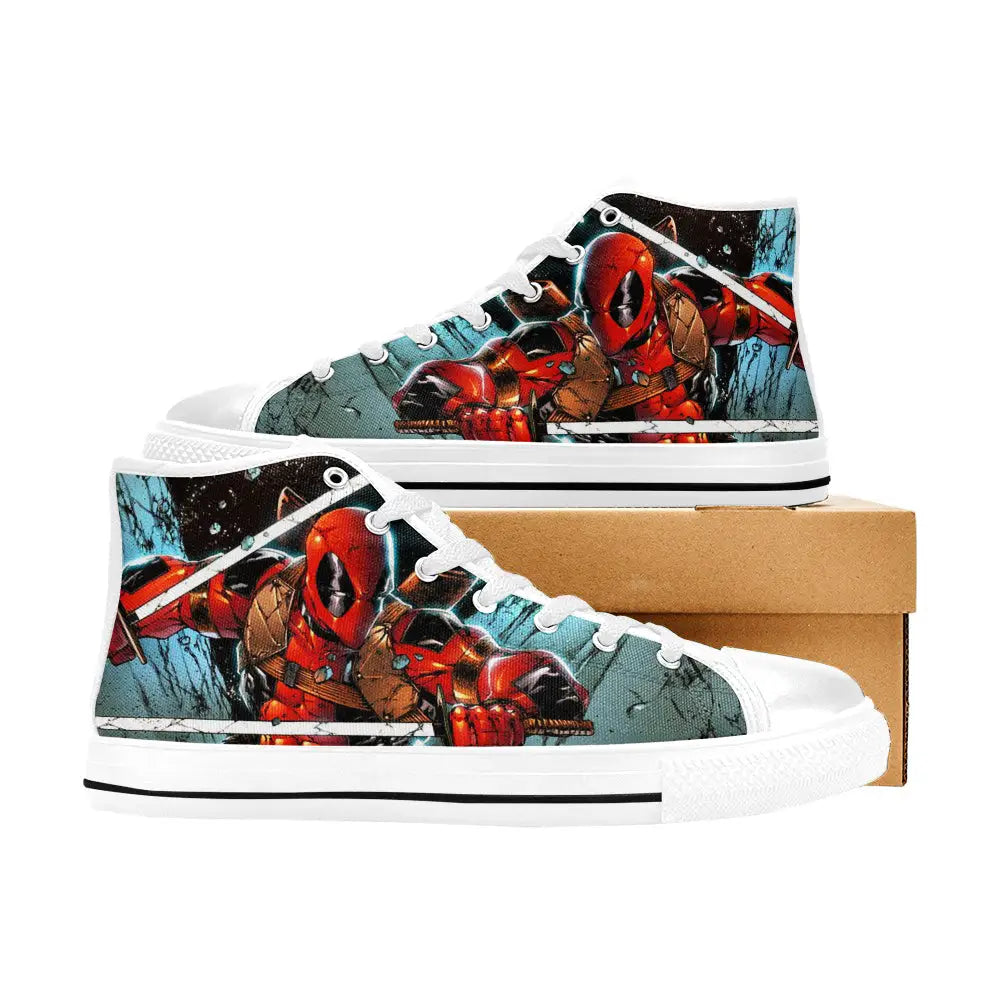 Deadpool Superhero Marvel Comics Custom High Top Sneakers Shoes