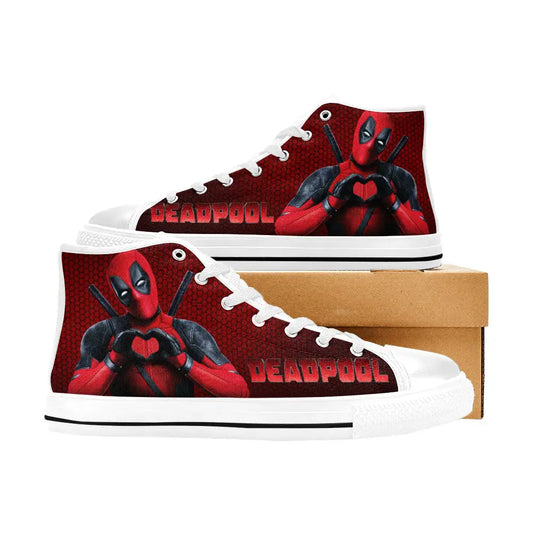 Deadpool Superhero Marvel Comics Custom High Top Sneakers Shoes