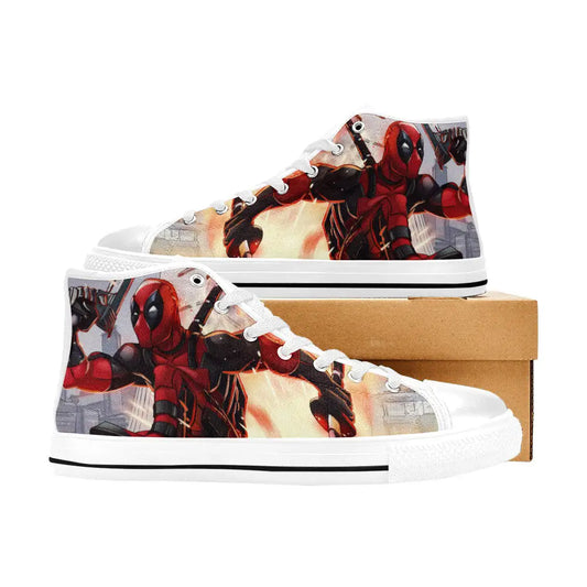 Deadpool Superhero Marvel Comics Custom High Top Sneakers Shoes