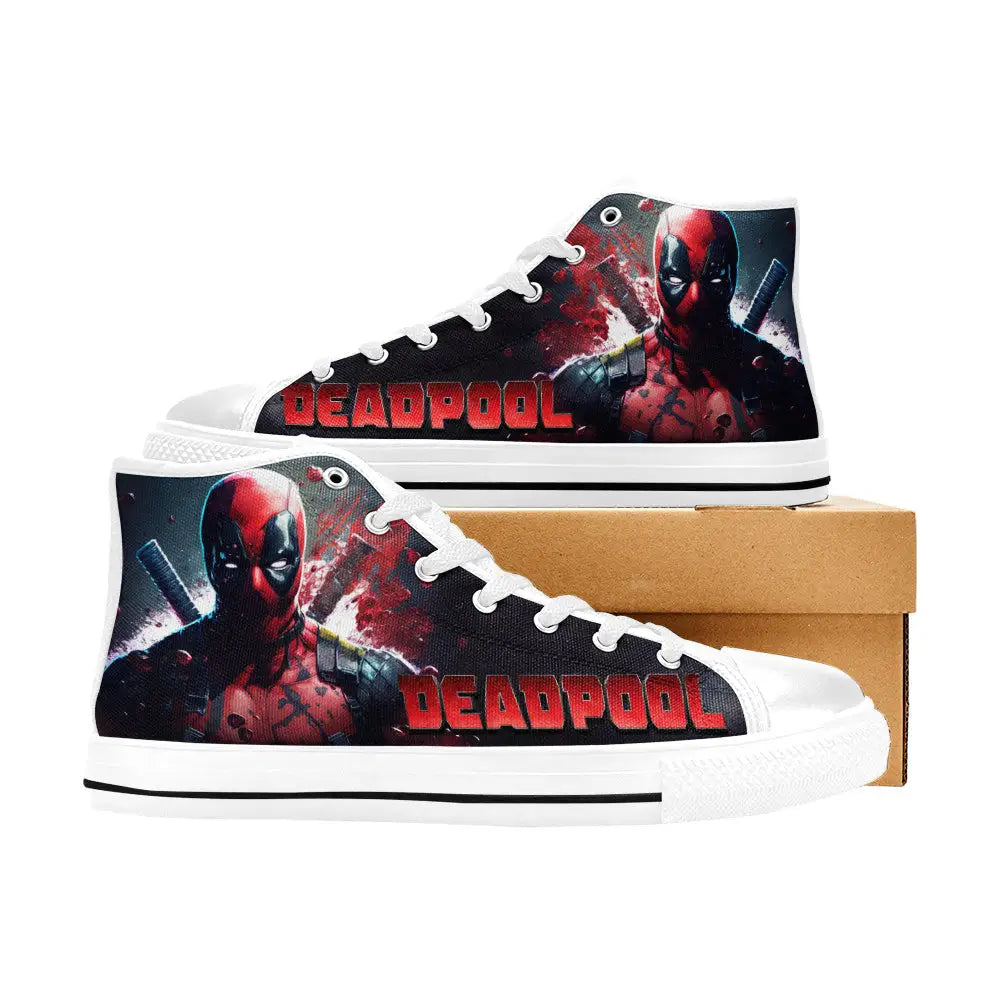 Deadpool Superhero Marvel Comics Custom High Top Sneakers Shoes