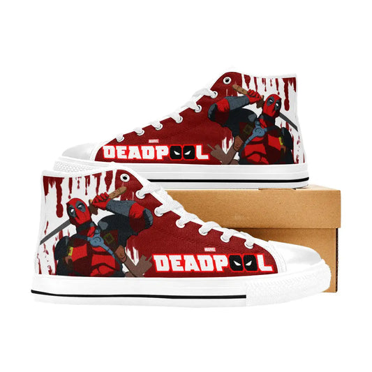 Deadpool Superhero Marvel Comics Custom High Top Sneakers Shoes