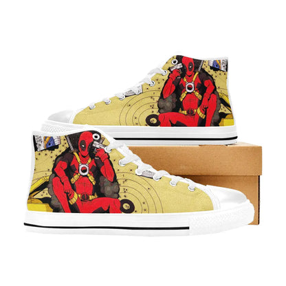 Deadpool Superhero Marvel Comics Custom High Top Sneakers Shoes