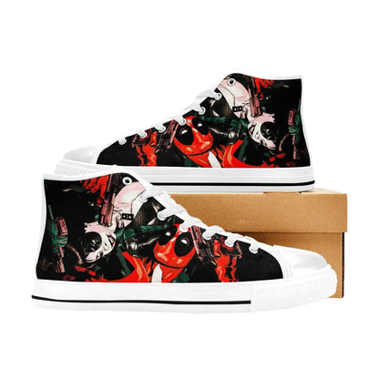 Deadpool Superhero Marvel Comics Custom High Top Sneakers Shoes