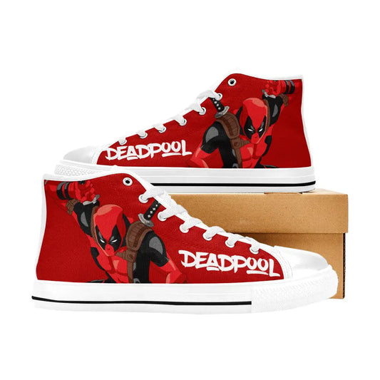 Deadpool Superhero Marvel Comics Custom High Top Sneakers Shoes