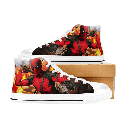 Deadpool Superhero Marvel Comics Custom High Top Sneakers Shoes