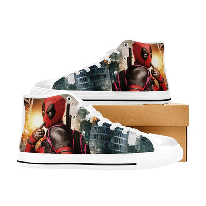 Deadpool Superhero Marvel Comics Custom High Top Sneakers Shoes