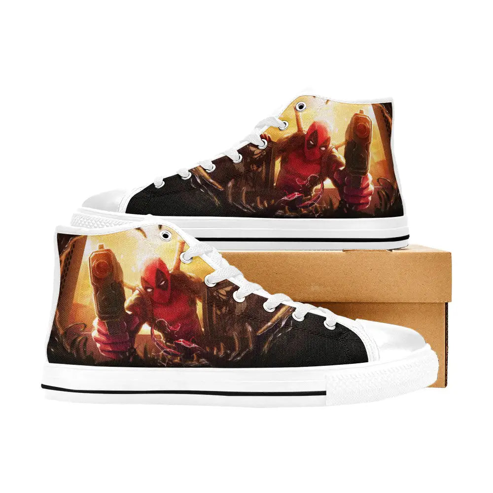 Deadpool Superhero Marvel Comics Custom High Top Sneakers Shoes