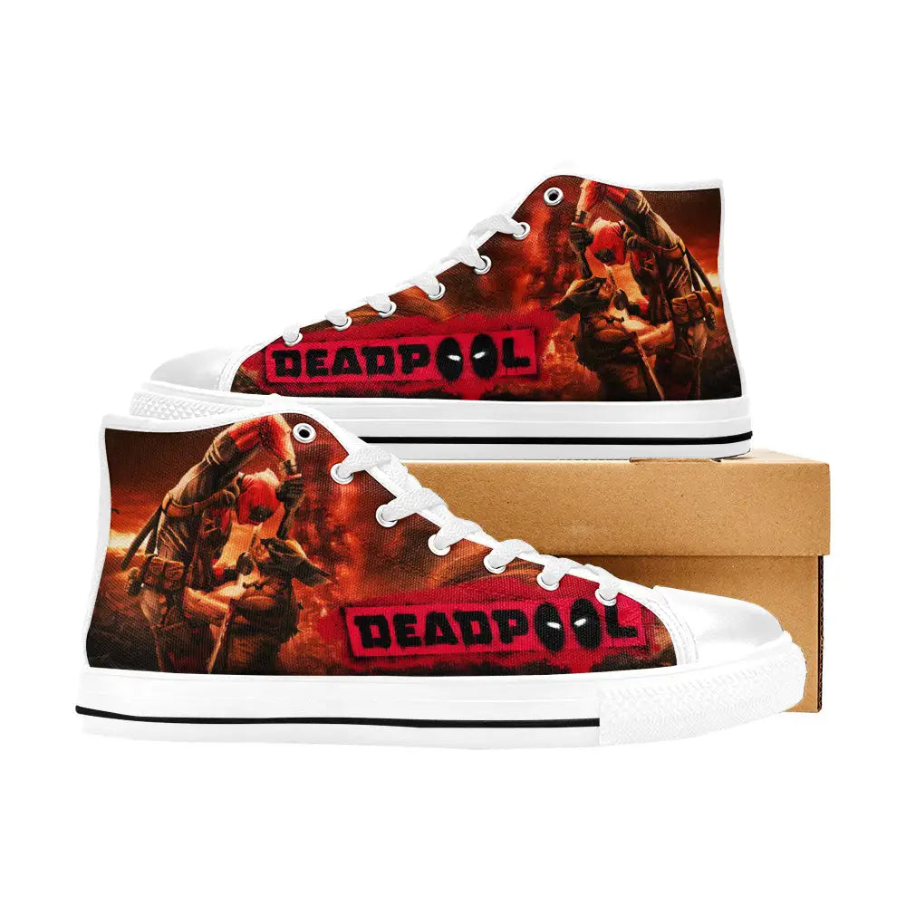 Deadpool Superhero Marvel Comics Custom High Top Sneakers Shoes