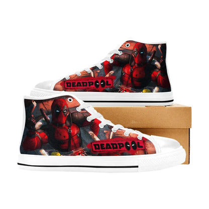 Deadpool Superhero Marvel Comics Custom High Top Sneakers Shoes