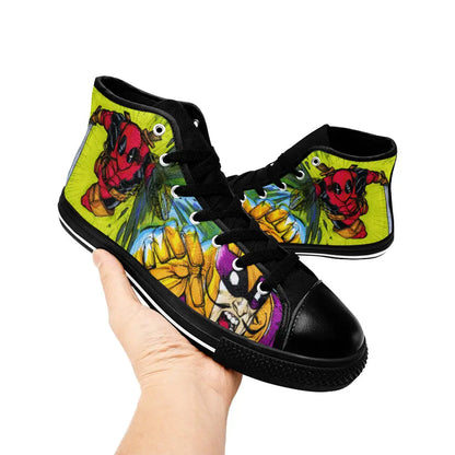 Deadpool VS Batroc Superhero Marvel Comics Custom High Top Sneakers Shoes