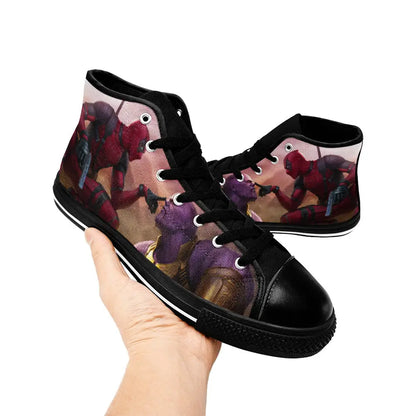 Deadpool Vs Thanos Custom High Top Sneakers Shoes