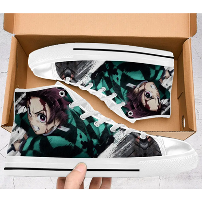 Demon Slayer Kimetsu no Yaiba Tanjiro Kamado Shoes High Top Sneakers