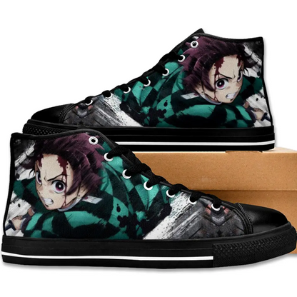 Demon Slayer Kimetsu no Yaiba Tanjiro Kamado Shoes High Top Sneakers