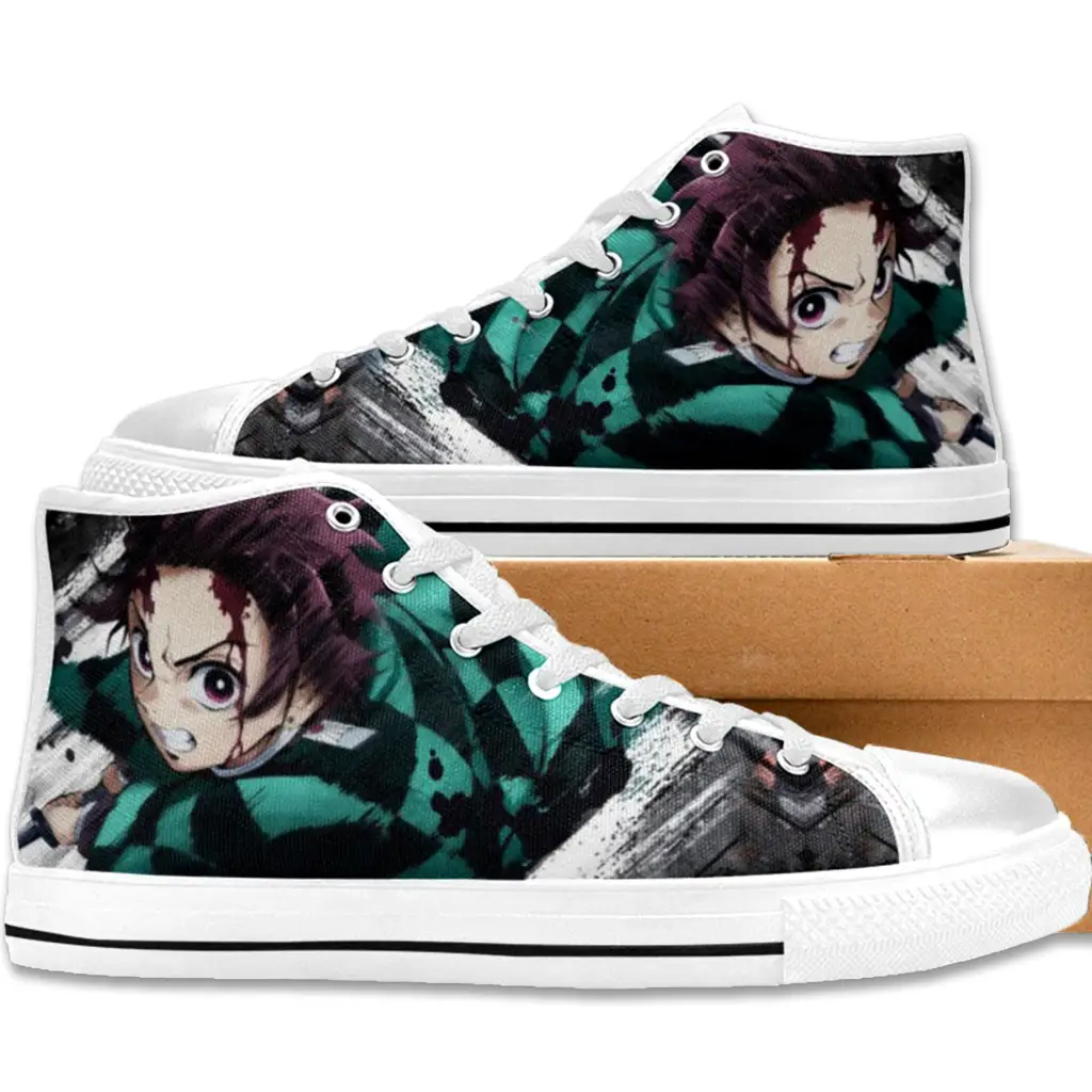 Demon Slayer Kimetsu no Yaiba Tanjiro Kamado Shoes High Top Sneakers