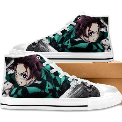 Demon Slayer Kimetsu no Yaiba Tanjiro Kamado Shoes High Top Sneakers