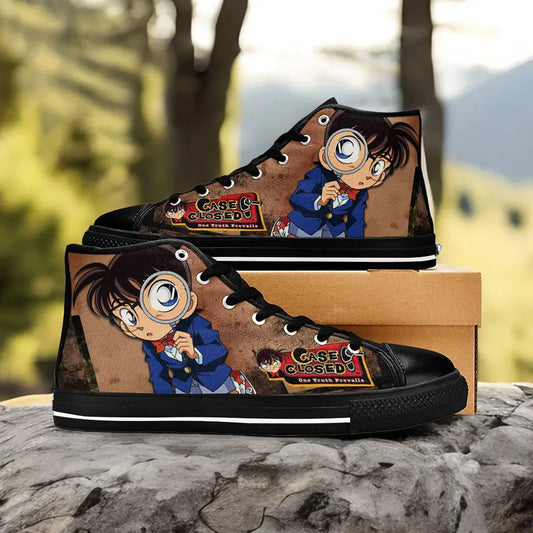 Detective Conan Case Closed Custom High Top Sneakers Shoes