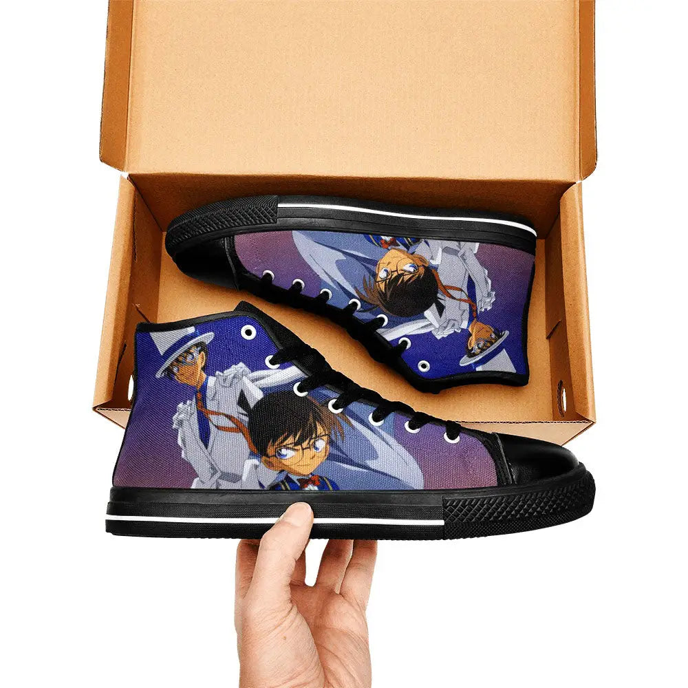 Detective Conan Case Closed Shoes High Tops Sneakers for Kids and Adults