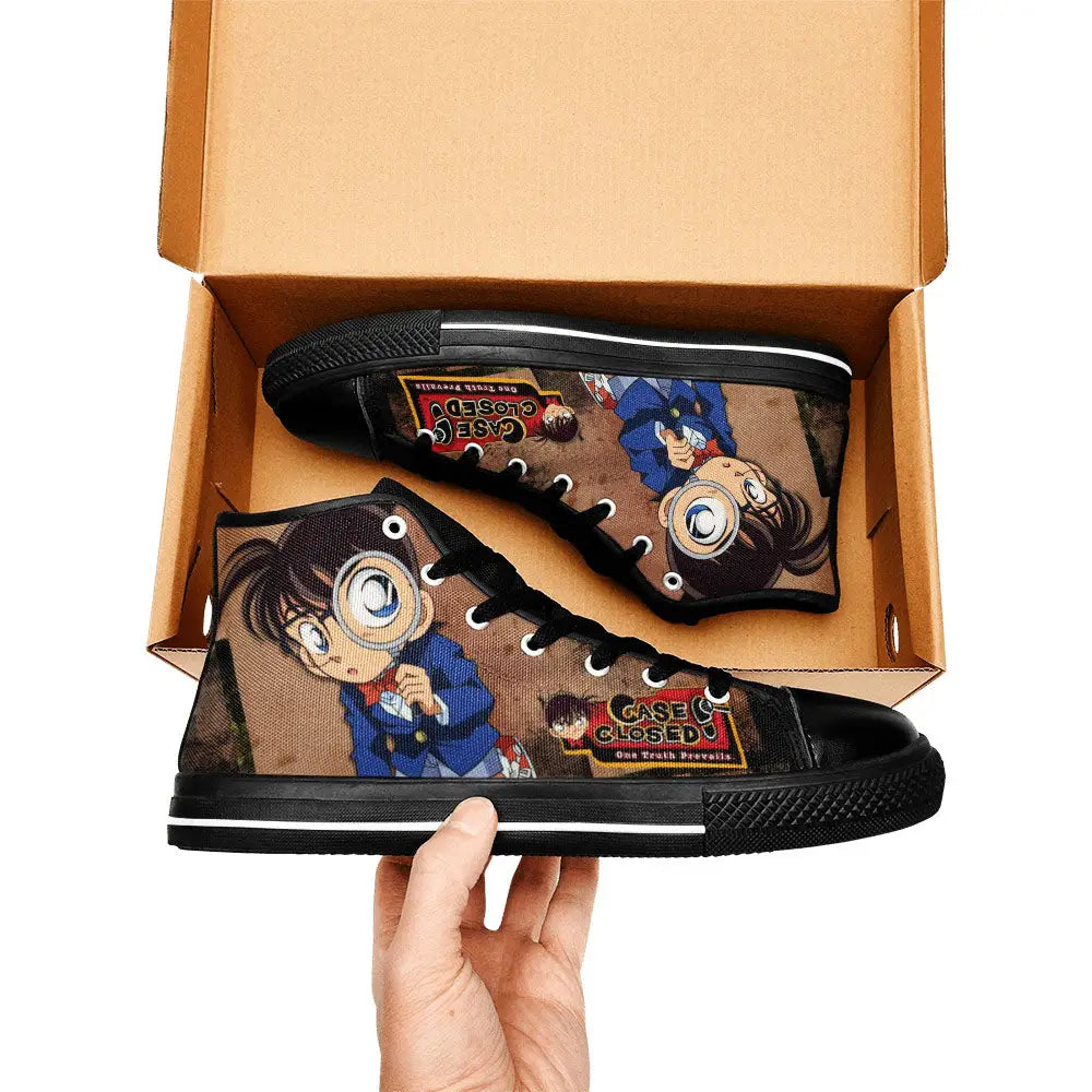 Detective Conan Case Closed Custom High Top Sneakers Shoes