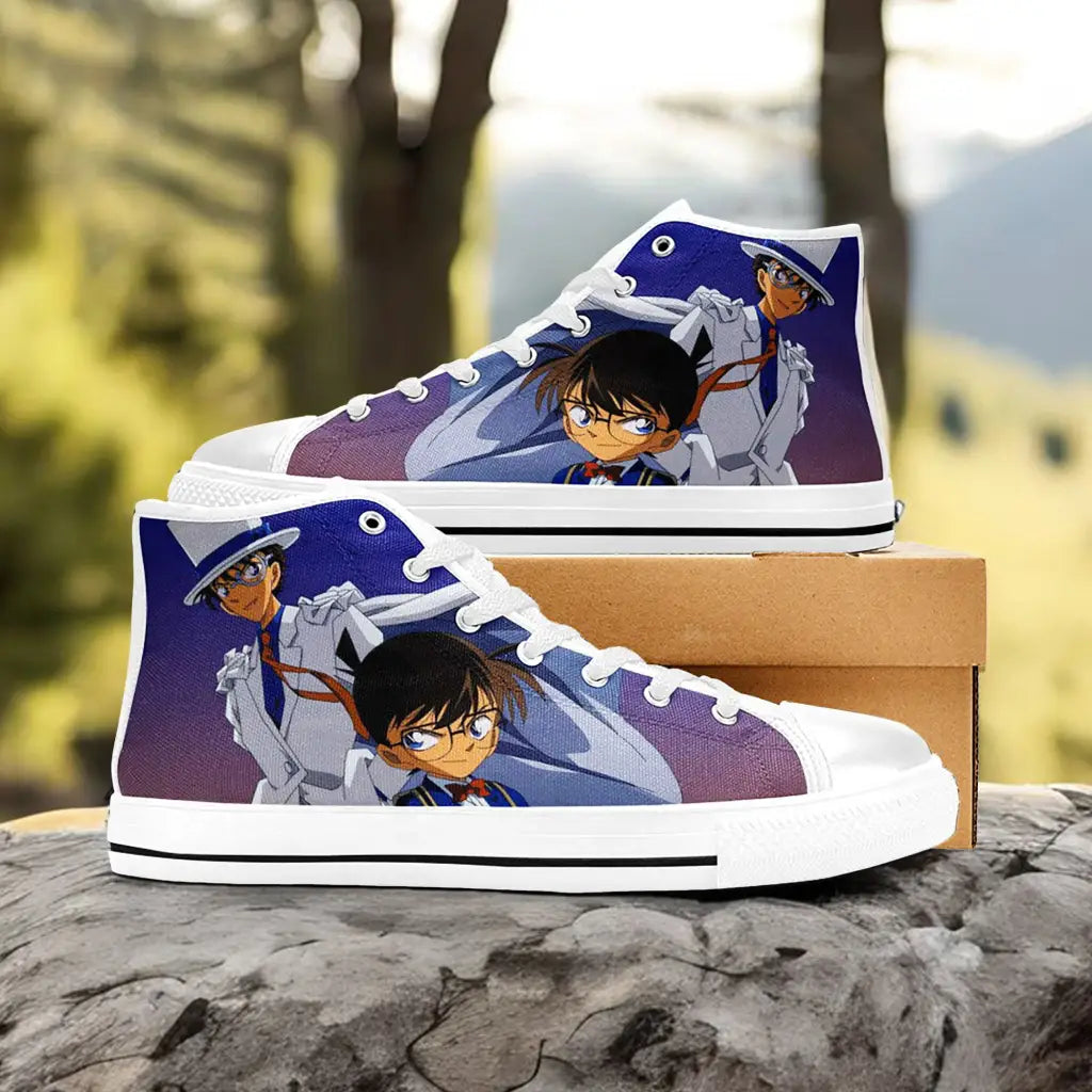 Detective Conan Case Closed Shoes High Tops Sneakers for Kids and Adults