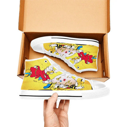 Donald Duck Custom High Top Sneakers Shoes