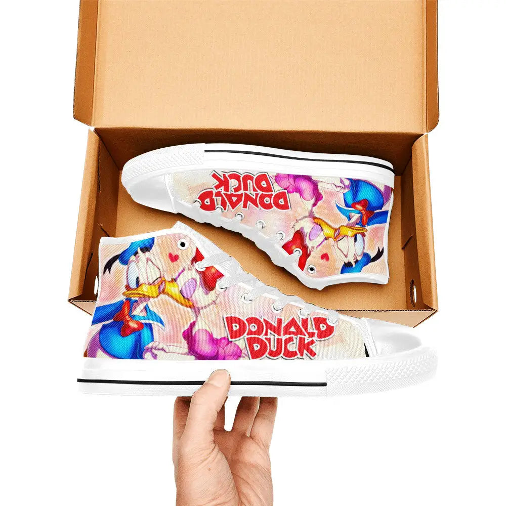 Donald Duck Custom High Top Sneakers Shoes